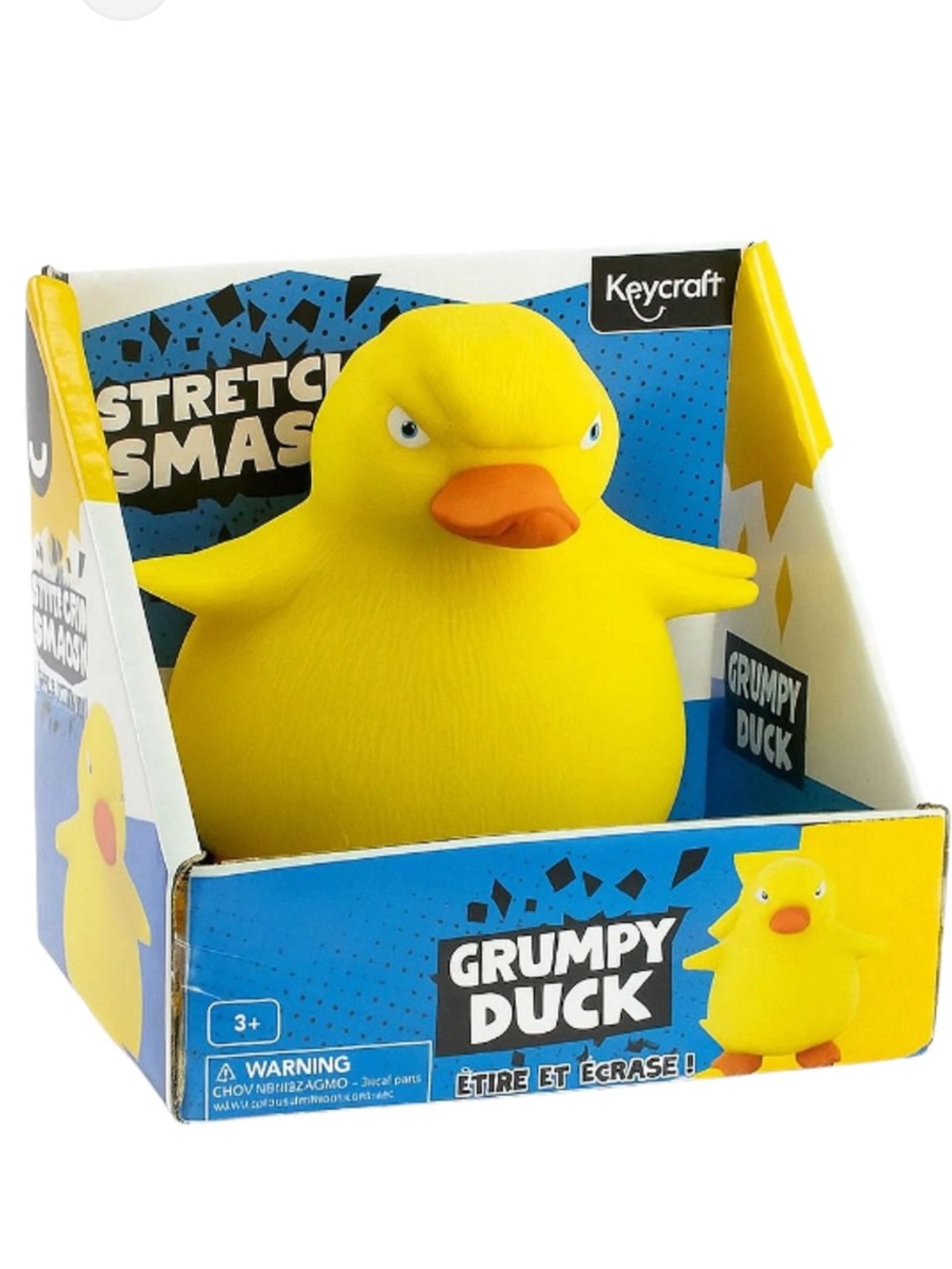 Craft Grumpy Duck Stretch Smash Toy - Yellow with Orange Beak